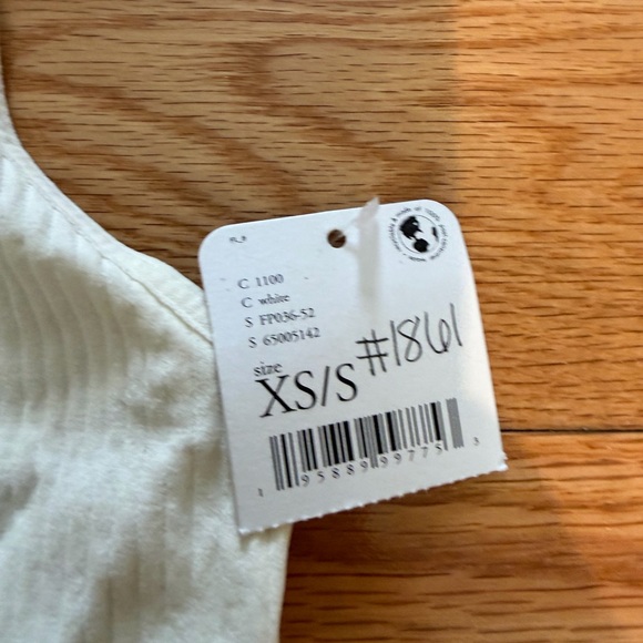 White Ribbed Halter Top - Picture 3 of 3